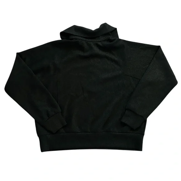 NWOT SPANX AirEssentials Half Zip with Shimmer in very black/Silver shimmer in M - Picture 6 of 10